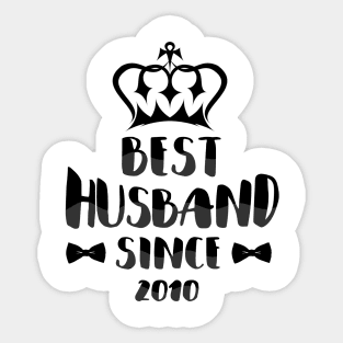 'Best Husband Since 2010' Sweet Wedding Anniversary Gift Sticker